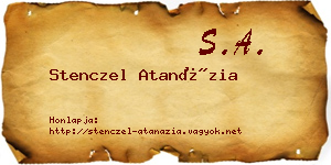 Stenczel Atanázia névjegykártya